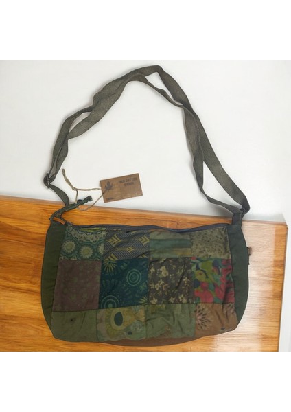 Vintage Renkli Etnik Salaş Küçük S Boy Plaj Günlük Toparlayıcı Kadın Kol Omuz Çantası 28M x 17CM