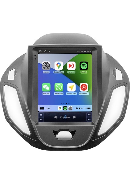 Ford Courier Delux Tesla Multimedya (2013-2025) 4 GB Ram 64 GB Hafıza 8 Çekirdek Navigatör