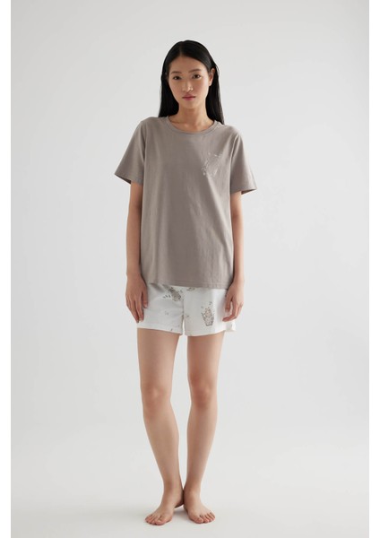 Kadın Pamuklu Cepli Şort Pijama Altı fiyatları