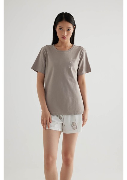 Kadın Pamuklu Cepli Şort Pijama Altı modelleri