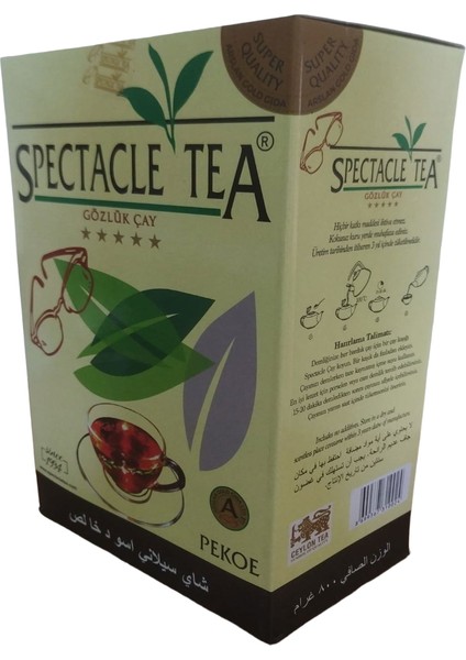 Spectacle Tea Gözlük Çay 1 Adet 800 Gr'lık İthal Çay (%100 Orijinal Pekoe Ceylon Tea ) modelleri