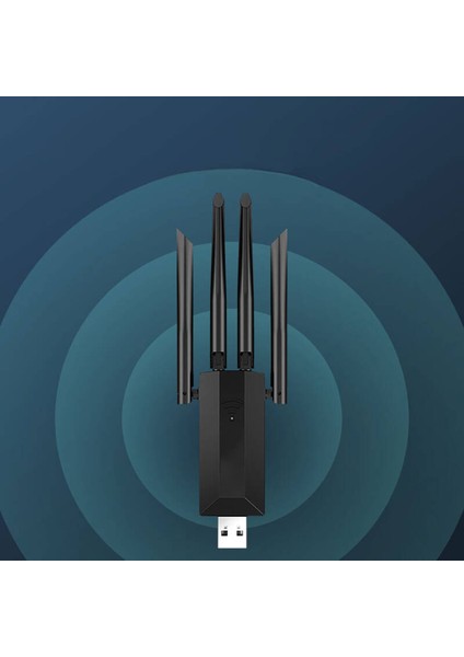Yesnıce Çift Bantlı 1200M 300MBPS 4 Antenli Kablosuz Internet Sağlayıcı USB Wifi Adaptör