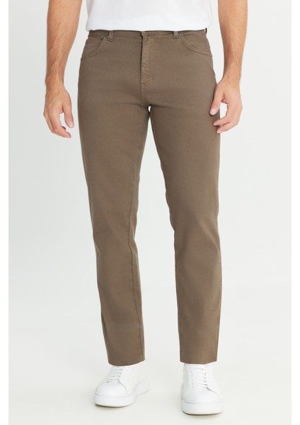 Texas Authentic Slim Fit Dar Kesim Normal Bel Bej Esnek Pantolon modelleri