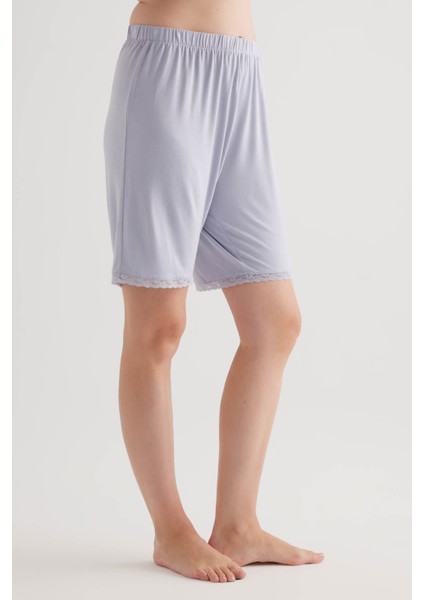 Kadın Plus Size Viscose Şort Pijama Altı