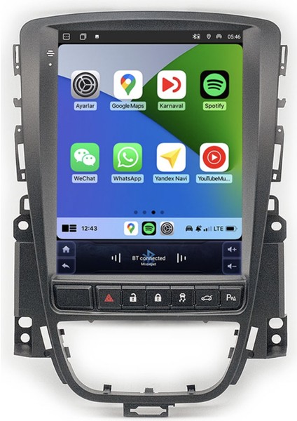 Opel Astra J Kasa Tesla Multimedya (2010-2020) 4 GB Ram 64 GB Hafıza 8 Çekirdek Navigatör Premium Series