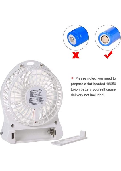 Ayarlanabilir Mini Şarjlı Işıklı USB Vantilatör, Taşınabilir ve Hafif (Siyah) modelleri
