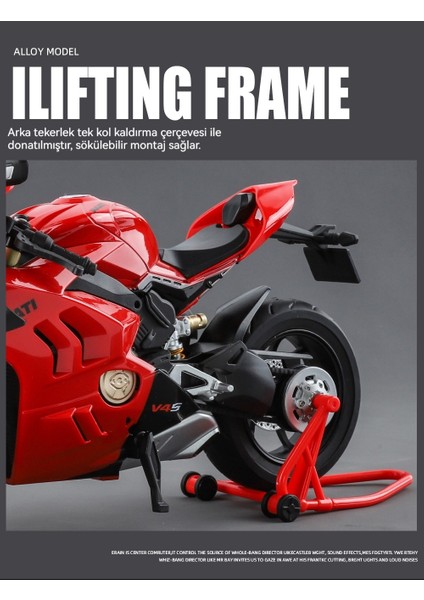 1:9 Ducati V4S Alaşımlı Motosiklet Lokomotif Modeli (Yurt Dışından)