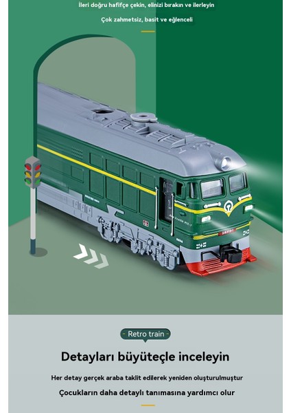 1:86 Büyük Sprey Yeşil Deri Tren Vintage Alaşım Modeli (Yurt Dışından) modelleri