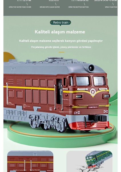 1:86 Büyük Sprey Yeşil Deri Tren Vintage Alaşım Modeli (Yurt Dışından) indirimleri