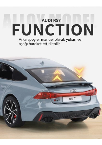 1:32 Audi Rs7 Alaşım Spor Araba Ses ve Işık Kapı Açma Süsleri (Yurt Dışından) fiyatları