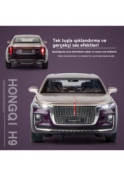 1:24 Kırmızı Bayrak H9 Alaşımlı Araba Modeli Oyuncak (Yurt Dışından) indirimleri
