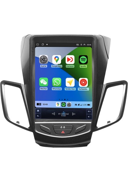 Ford Fiesta Tesla Multimedya (2009-2017) 4 GB Ram 64 GB Hafıza 8 Çekirdek Necvox Evervox