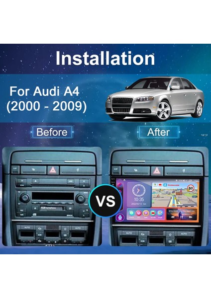 Audi A4 Android Auto Carplay Multimedya Sistemi (2000-2009)