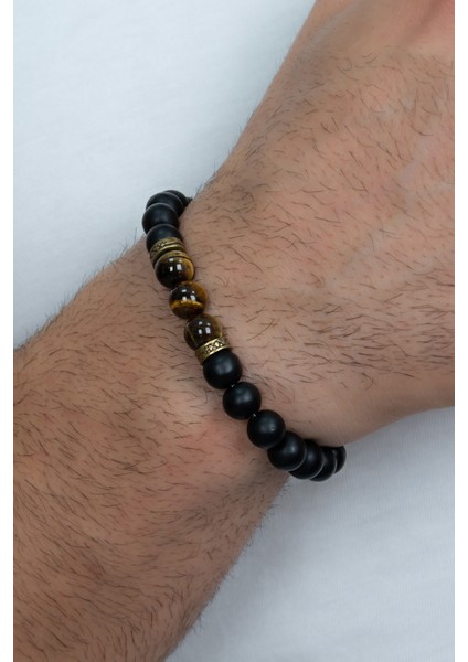 Oniks Kaplangözü Taşlı Unisex Bileklik okb3 fiyatları