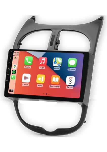 Peugeot 206 Multimedya (1998-2010) 6 GB Ram 128 GB Hafıza 8 Çekirdek Navigatör X-Premium Series