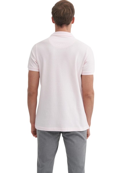 Erkek Polo Yaka Slim Fit Pike Düz Pamuklu Tişört modelleri