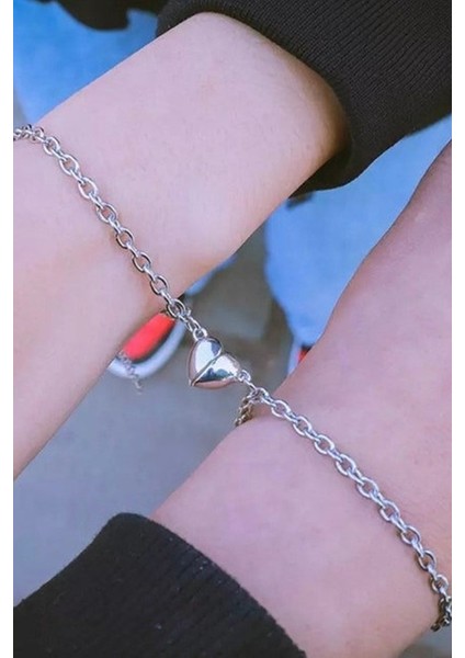 Mıknatıslı Kalpli Sevgili Bilekliği Kadınlar İçin 1 Çift Hediye Paketiyle fiyatları