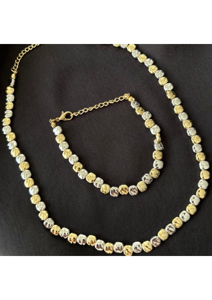 Çakıl Taş Desenli Bohem Takı Seti Kolye Bileklik fiyatları