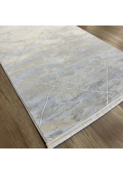 Zenith 1060 MIKROFIBER Kaymaz Taban Yıkanabilir Antibakteriyel Modern Halı Bej Halı