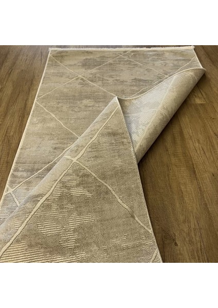 Zenith 1060 MIKROFIBER Kaymaz Taban Yıkanabilir Antibakteriyel Modern Halı Bej Halı
