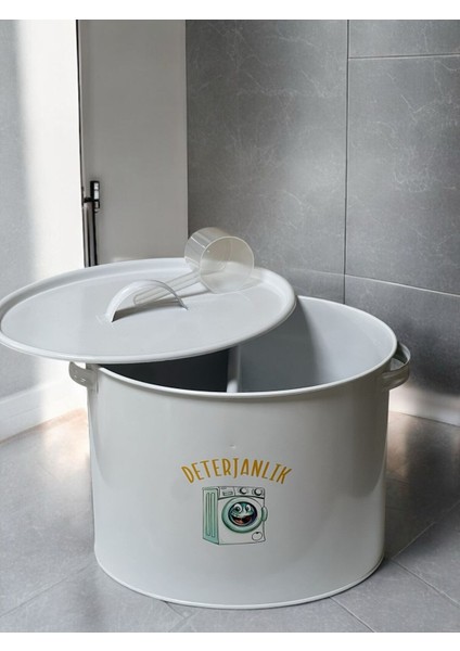 Bölmeli Kapaklı Ölçekli Deterjanlık,toz Deterjanlık,banyo Teterjanlık,beyaz fiyatları