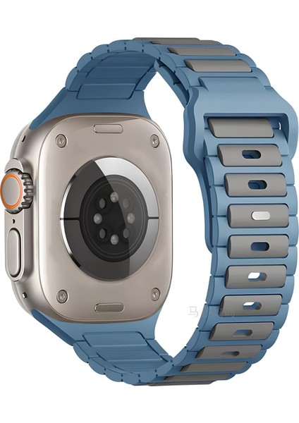 Apple Watch 10 9 8 7 6 Se Ultra Uyumlu 42 44 45 46 49MM Çift Renk Bakla Desen Hibrit Silikon Kordon fiyatları