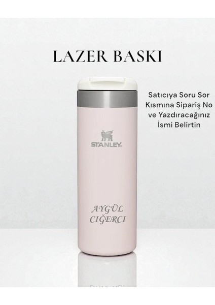 Kişiselleştirilebilir The Aerolight Transit Mug 0.47 Lt / 16OZ Rose Quartz Metallic