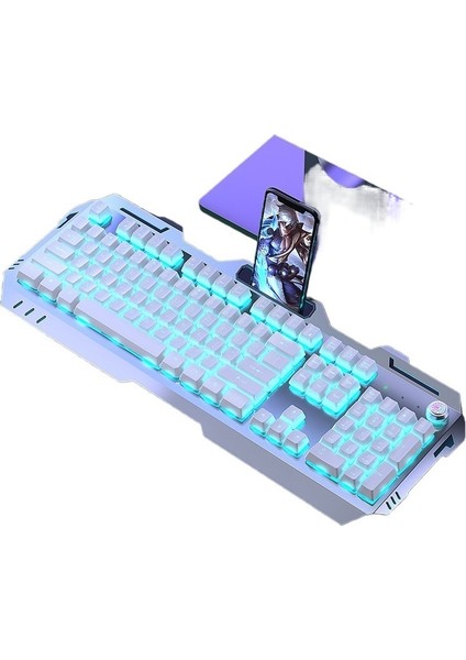 Sınır Ötesi Mekanik Çay Eksen Hissi Klavye Dizüstü Kablolu Klavye ve Fare Oyun Oyunu (Yurt Dışından)