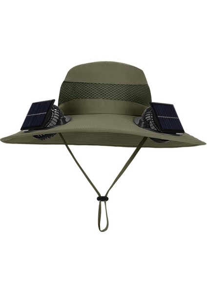 Yaz Güneşli Gün Güneşli Çift Fan Şapka Erkek Yaz Açık Hava Dağcılık Balıkçılık Güneş Siperliği Büyük Siperlik Nefes Alabilir Balıkçı Şapkası (Yurt Dışından)