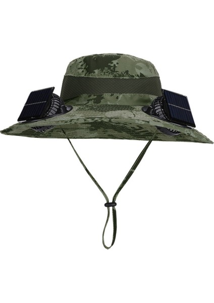 Yaz Güneş Çift Fan Şapka Erkek Yaz Açık Hava Dağcılık Balıkçılık Güneş Siperliği Büyük Siperlik Nefes Alabilir Balıkçı Şapkası (Yurt Dışından)
