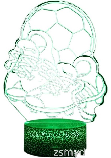 Dünya Kupası Anıtası 3D Futbol Gece Işıkları Yatak Odası Yatak Farları Hayranlar Hediye Koleksiyonu (Yurt Dışından)