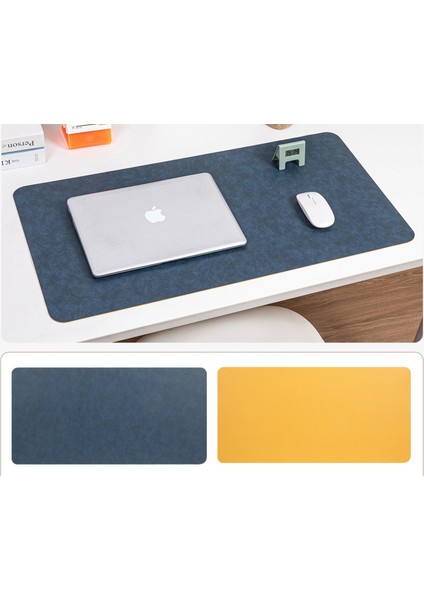 Retro Dana Derisi Masa Örtüsü Çift Taraflı Kir Tutmaz Ekstra Büyük Mouse Pad Ofis Bilgisayar Pedi Yazı Deri Altlığı Masa Örtüsü (Yurt Dışından)