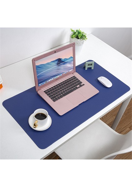 Yeni Büyük Boy Mouse Pad Düz Renk Kilit Kenarlı Deri Masa Matı Su Geçirmez ve Kir Tutmayan Bilgisayar Masa Matı (Yurt Dışından)