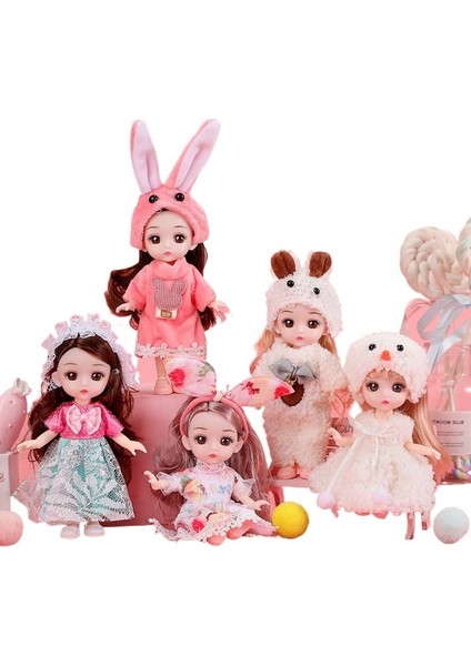17 cm Barbie Bebek 5 Paket Prenses Hediye Kutusu Çocuk Kız Sevimli Bebekler (Yurt Dışından) fiyatları