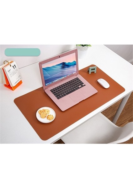 Deri Mouse Pad Bilgisayar Ekstra Büyük Kir Tutmaz Yemek Masası Yan Masa Tezgah Yüzeyi Pedi Iki Renkli Çalışma Masası Pedi (Yurt Dışından)