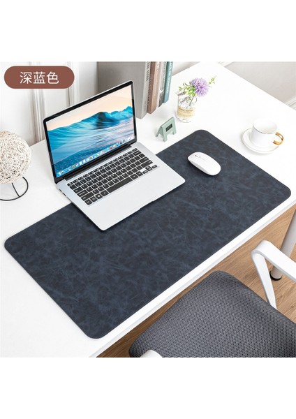 Cilt Hissi Veren Çılgın At Deri Masa Matı Hakiki Deri Mouse Pad Büyük Boy Ofis Bilgisayar Pedi Deri Çalışma Masası Matı (Yurt Dışından)