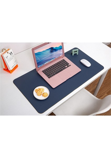Deri Mouse Pad Bilgisayar Ekstra Büyük Kir Tutmaz Yemek Masası Yan Masa Tezgah Yüzeyi Pedi Iki Renkli Çalışma Masası Pedi (Yurt Dışından)