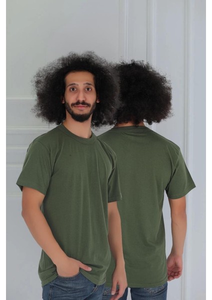 Erkek Slim Fit Sıfır Yaka Fanila T-Shirt