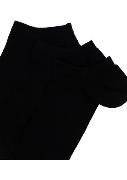 Erkek Erkek Bambu Karışımlı 3'lü Paket Siyah Patik Basic Çorap 50308479-001