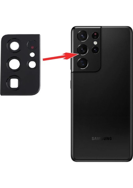 Sm Galaxy S21 Ultra G998 Metal Çerçeveli Kamera Lens Full SET-(5775) - MRK5128-1099 fiyatları