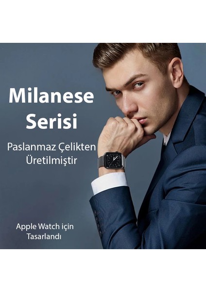 Dux Ducis Apple Watch 38/40/41MM Için Milanese Premium Milano Loop Kayış Kordon-( - MRK2138-2865 modelleri