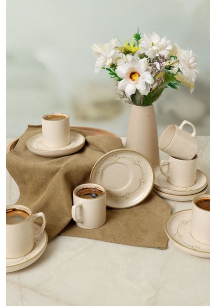 Taupe Bloom Nordic Kahve Takımı 12 Parça 6 Kişilik 22520-28 fiyatları