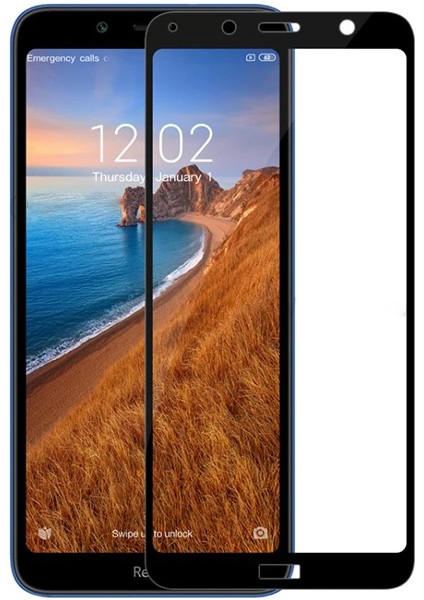 Xiaomi Redmi 7A 5d Full Kaplama Tempered Kırılmaz Cam Ekran KORUYUCU-(5775) - MRK9334-7309