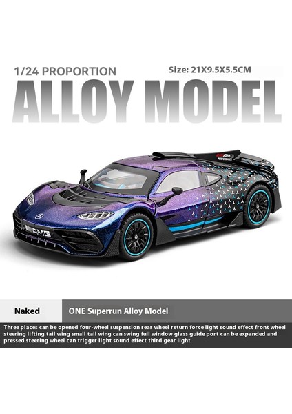 1:24 Mercedes Benz Amg One Yarış Alaşım Pres Döküm Model Araç Ses ve Işık Bilgisayar Sunucusu Dıy Süsler Moda Arkadaş Erkek Için Hediye (Yurt Dışından)