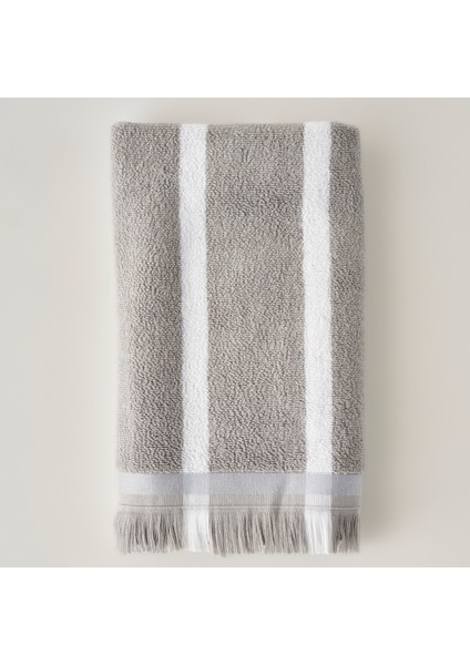 %100 Pamuk Ella Yüz Havlusu Gri (50X90 Cm)