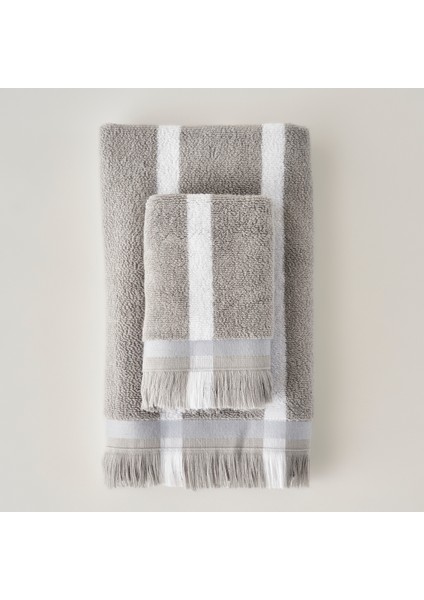 %100 Pamuk Ella Yüz Havlusu Gri (50X90 Cm) modelleri