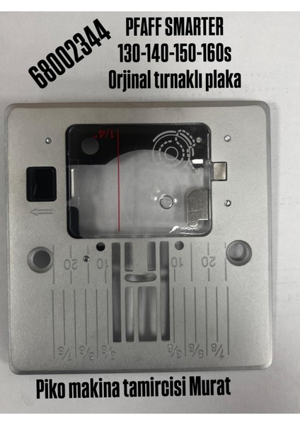 68002344 Needle Plate Cpl Dişli Plakası Komple (Smarter 130S- 140S- 150S- 160S Içindir)
