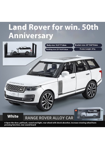1:32 Land Rover Range Rover 50TH Yıldönümü Off Road Suv Araç Alaşım Pres Döküm Model Araç Araba Merkezi Kontrol Koleksiyonu Mevcut (Yurt Dışından)