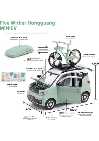 1:32 Wuling Hongguang Mini Alaşım Araba Diecast Model Ses ve Işık Geri Çekin Metal Oyuncak Araba Dekorasyon Süsler Çocuk Oyuncakları (Yurt Dışından) modelleri