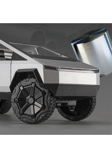 1:24 Tesla Cybertruck Pickup Alaşım Araba Modeli Dietruck Metal Oyuncak Off-Road Araçlar Araba Modeli Simülasyon Ses ve Işık Çocuklar Hediye (Yurt Dışından) modelleri